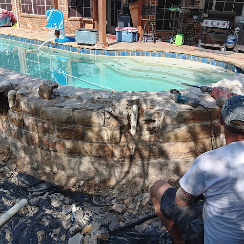 Flint Stone Pool and Concrete in Watauga